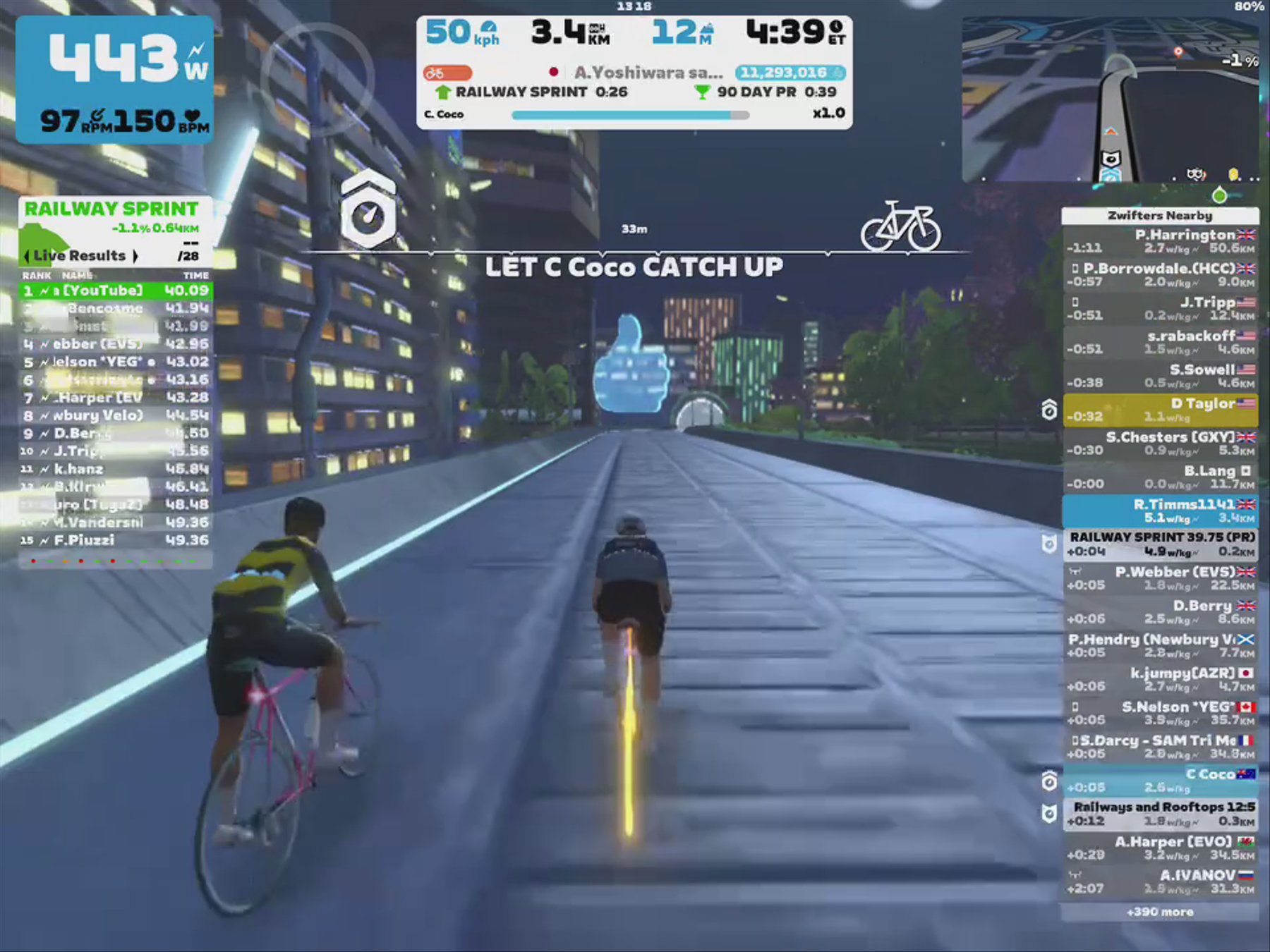 Zwift - Pacer Group Ride: Railways and Rooftops in Makuri Islands with Coco