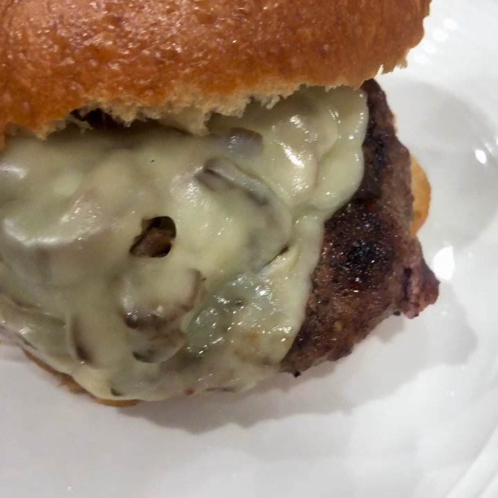 Monk's Cafe - Mushroom burger and bacon burger with some Monks Mussels - Pubs Near Me - Philadelphia, Pennsylvania