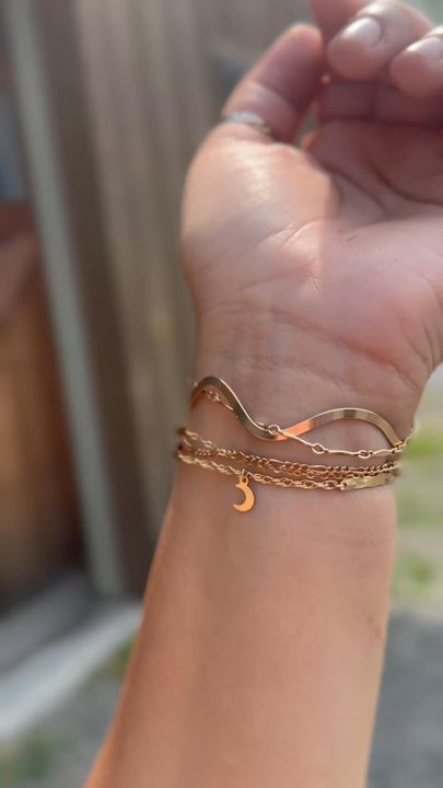 Sparkle by Radio - Showing off permanent jewelry chains and bangles - Jewelry Repair Near Me - Wallkill, New York