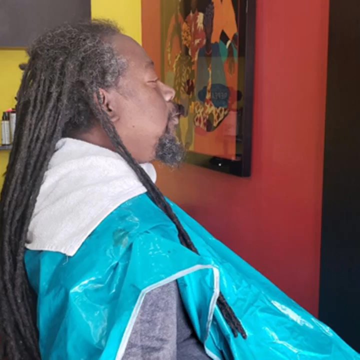 Studio Red Salon - Big dreadlock chop by Tunowa Call for a Appointment today 818-916-8424 - Hair Salons Near Me - Long Beach, California
