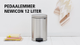 brabantia Newicon 111969 Pedaalemmer (groot) 12 l Staal (Ø x h) 251 mm x 411 mm Wit Met voetpedaal 1 stuk(s) video - thumbnail