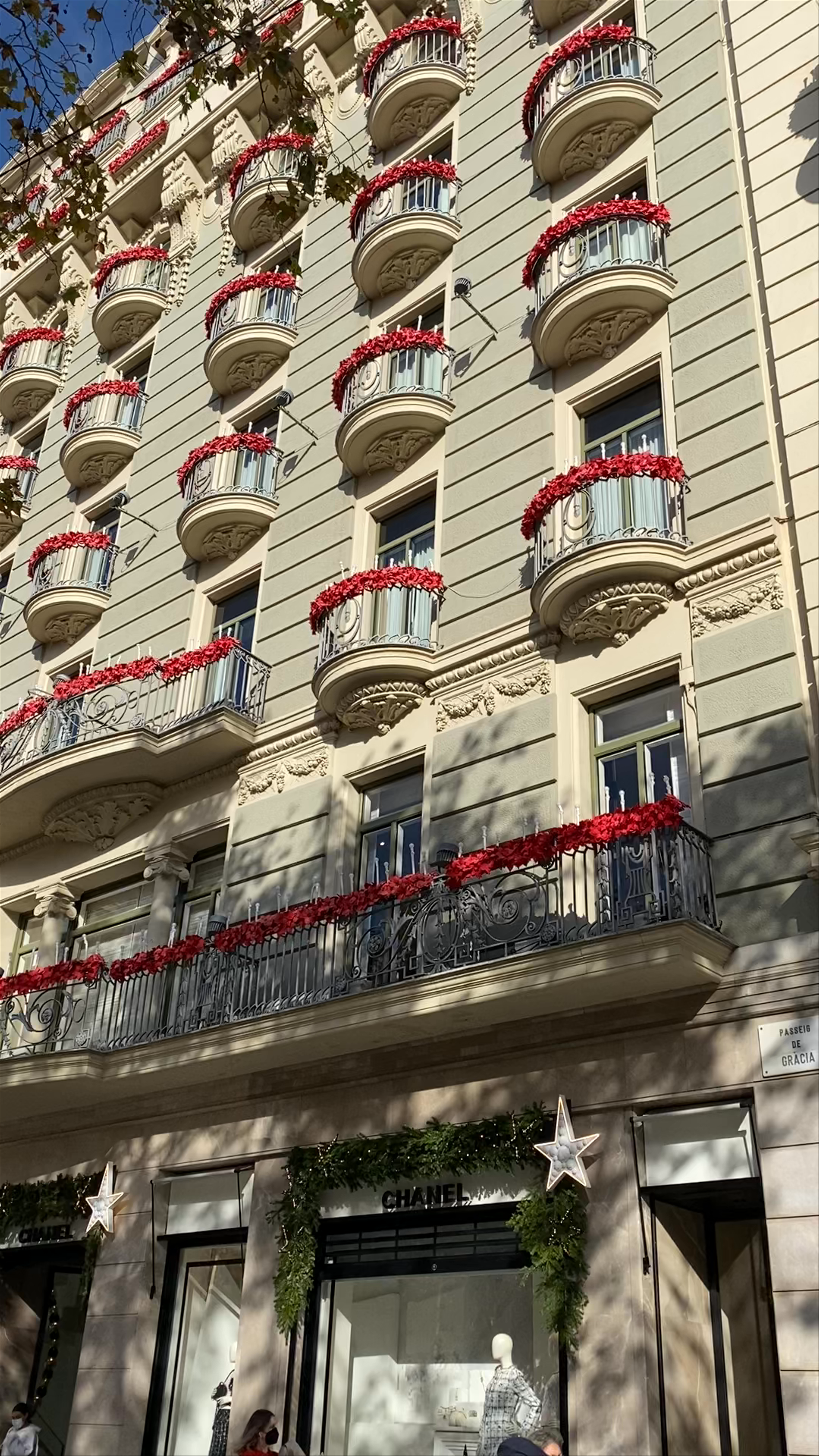 Festive Elegance on Passeig de Gràcia, Barcelona
