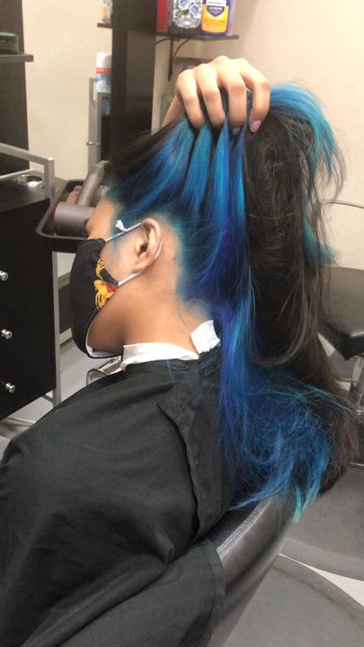 Salon 2138 - Undercoat fashion color by Yana. It took over 3 hours of work. - Hair Salons Near Me - Hercules, California