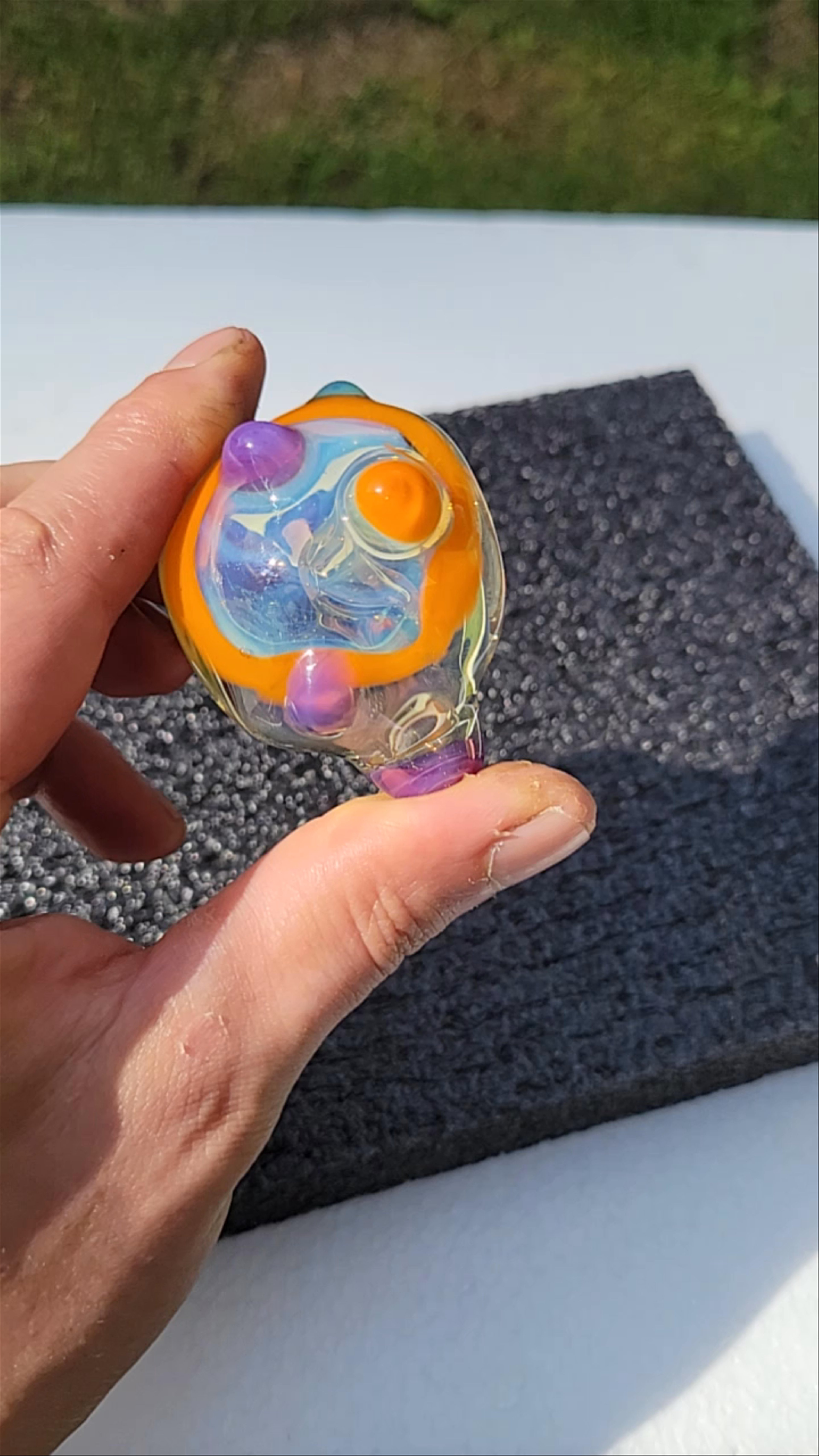 Preview pic of Large fumed spoon, star gazer, titan,  lava