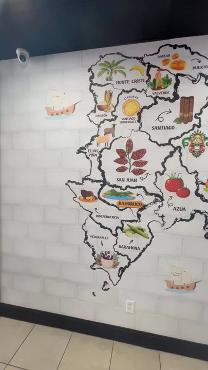 La Barrita RD - Map of DR on the walls. Loved the way they decorated this place. - Juice Bars & Smoothies Near Me - Margate, Florida