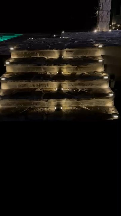 LZ Construction Services - Night video with the final lights installed...SOOOOO BEAUTIFUL THANK YOU LAMBERTO!! - Masonry/Concrete Near Me - Boerne, Texas