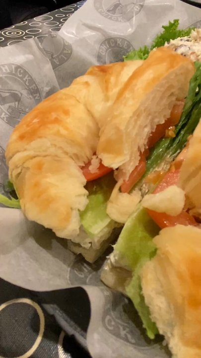 Chicken Salad Chick - Jalapeño Holly on croissant with "Deck the Holly" side - Southern Near Me - Seminole, Florida