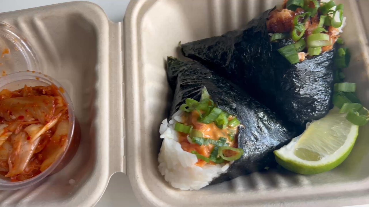 Oori Triangles - Salmon and short rib - Salad Near Me - Berkeley, California