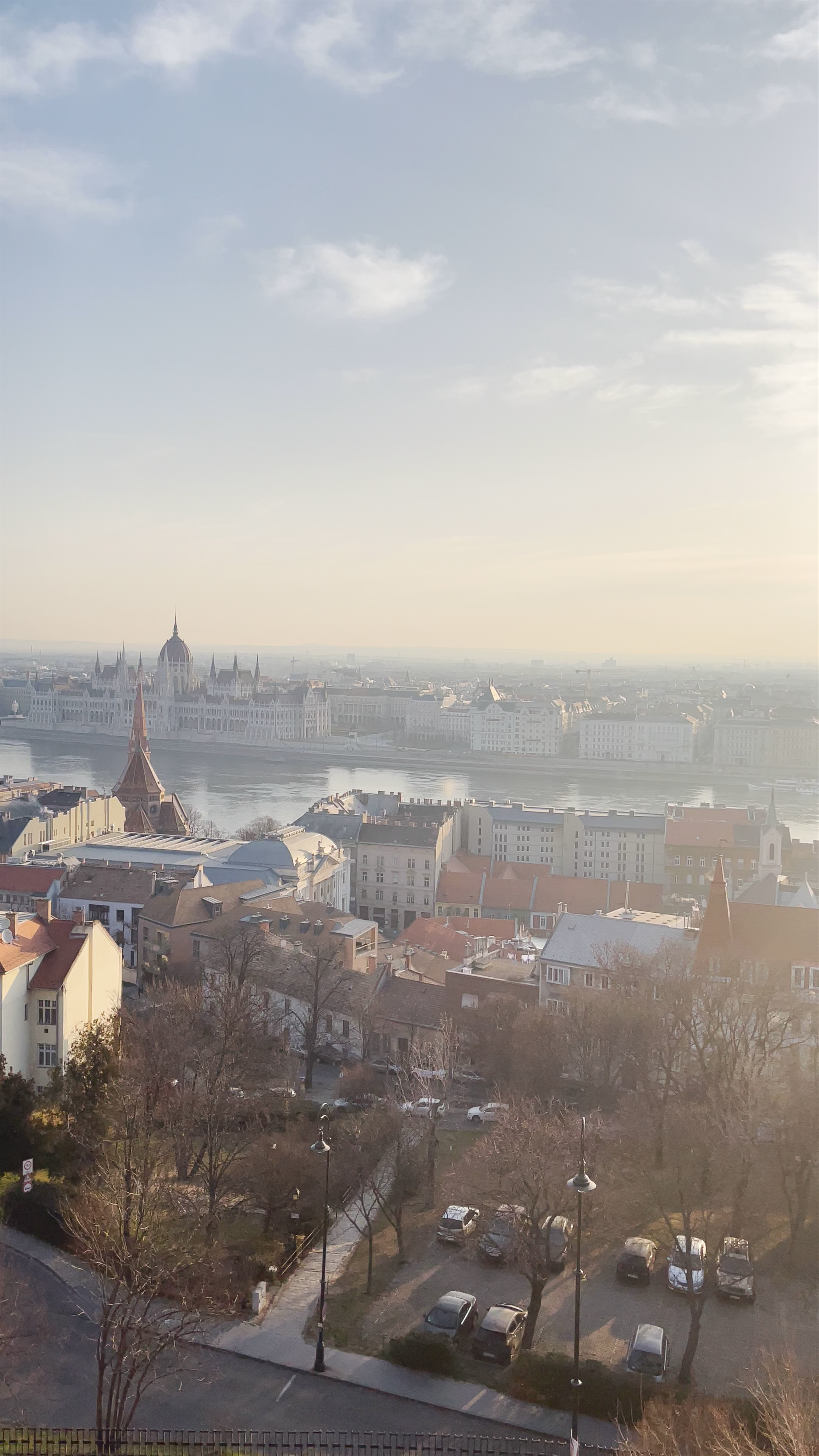 Sunlit Panorama of Budapest from Fisherman's Bastion