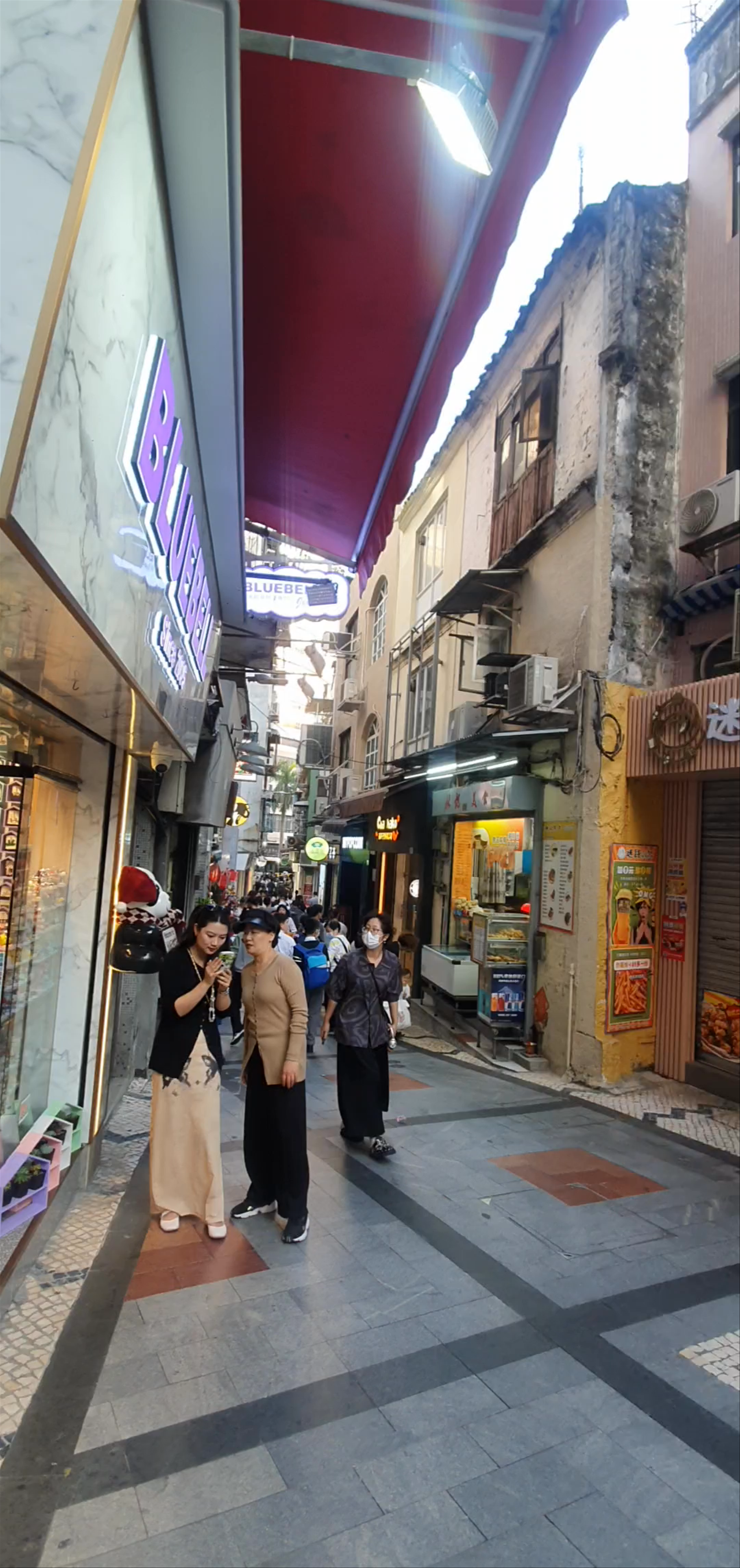 Vibrant Street Scene in Macau Island