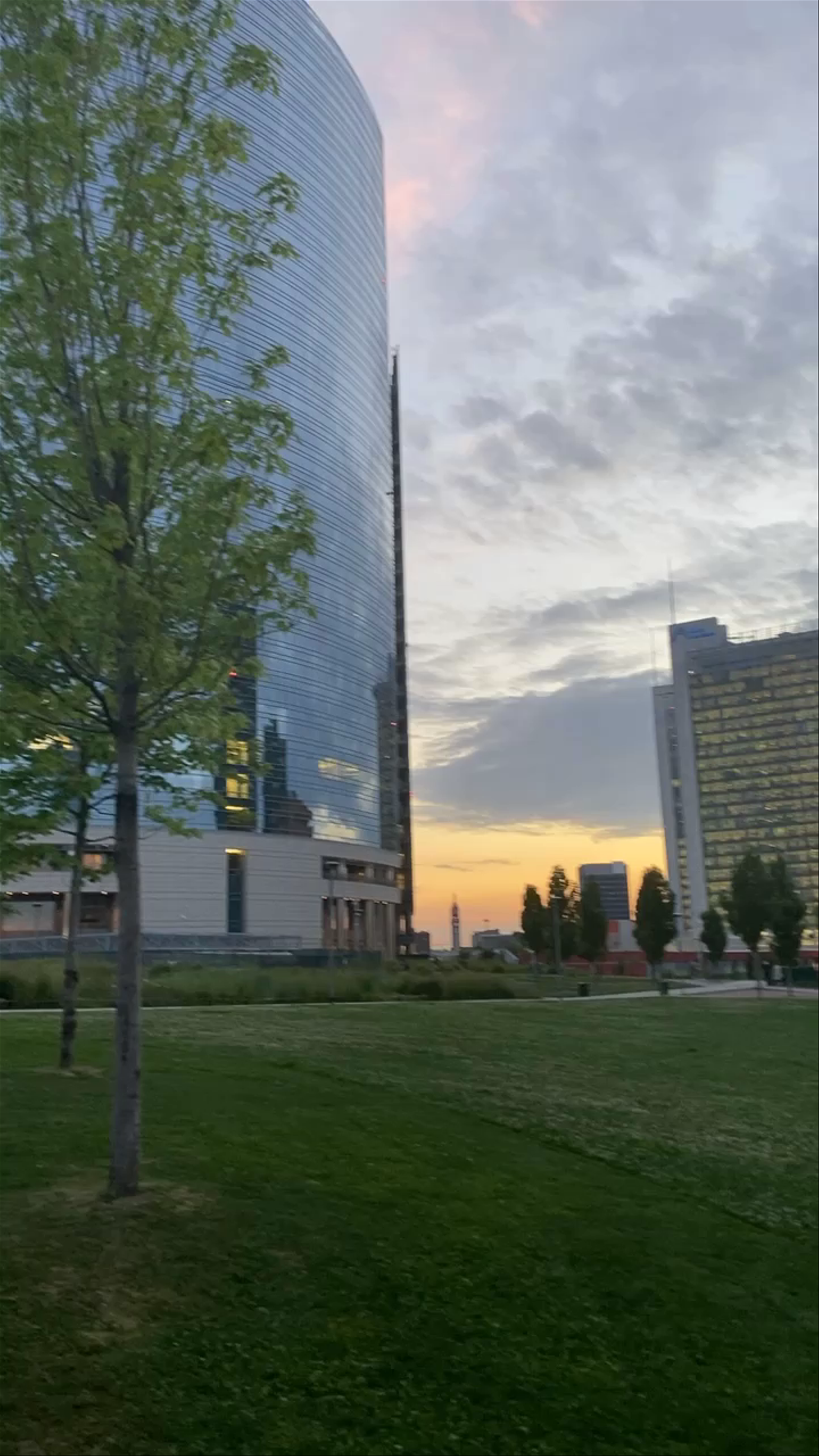 Sunset Serenity at Parco Biblioteca degli Alberi, Milan