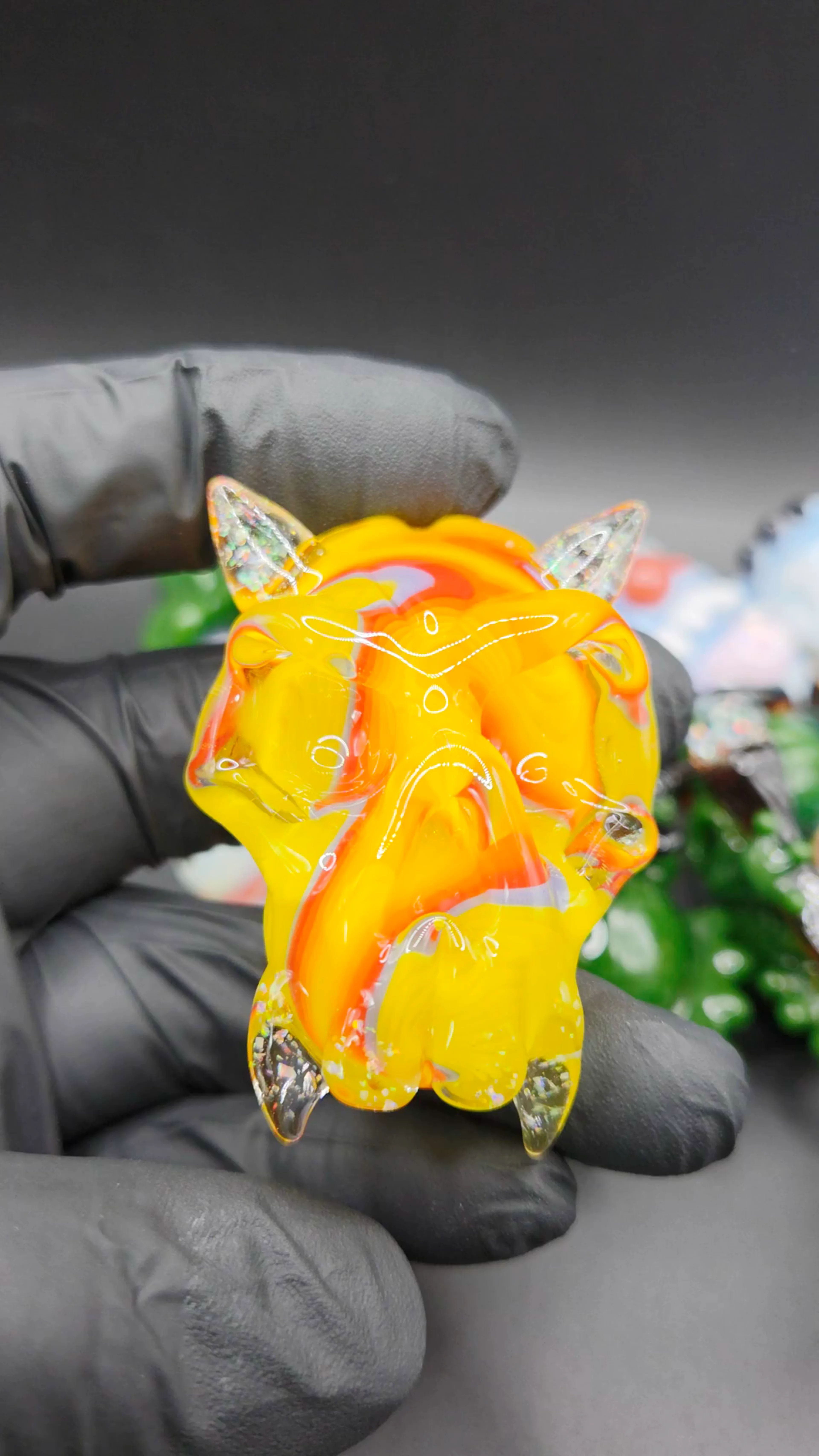 Preview pic of Linework skull crushed opal accents