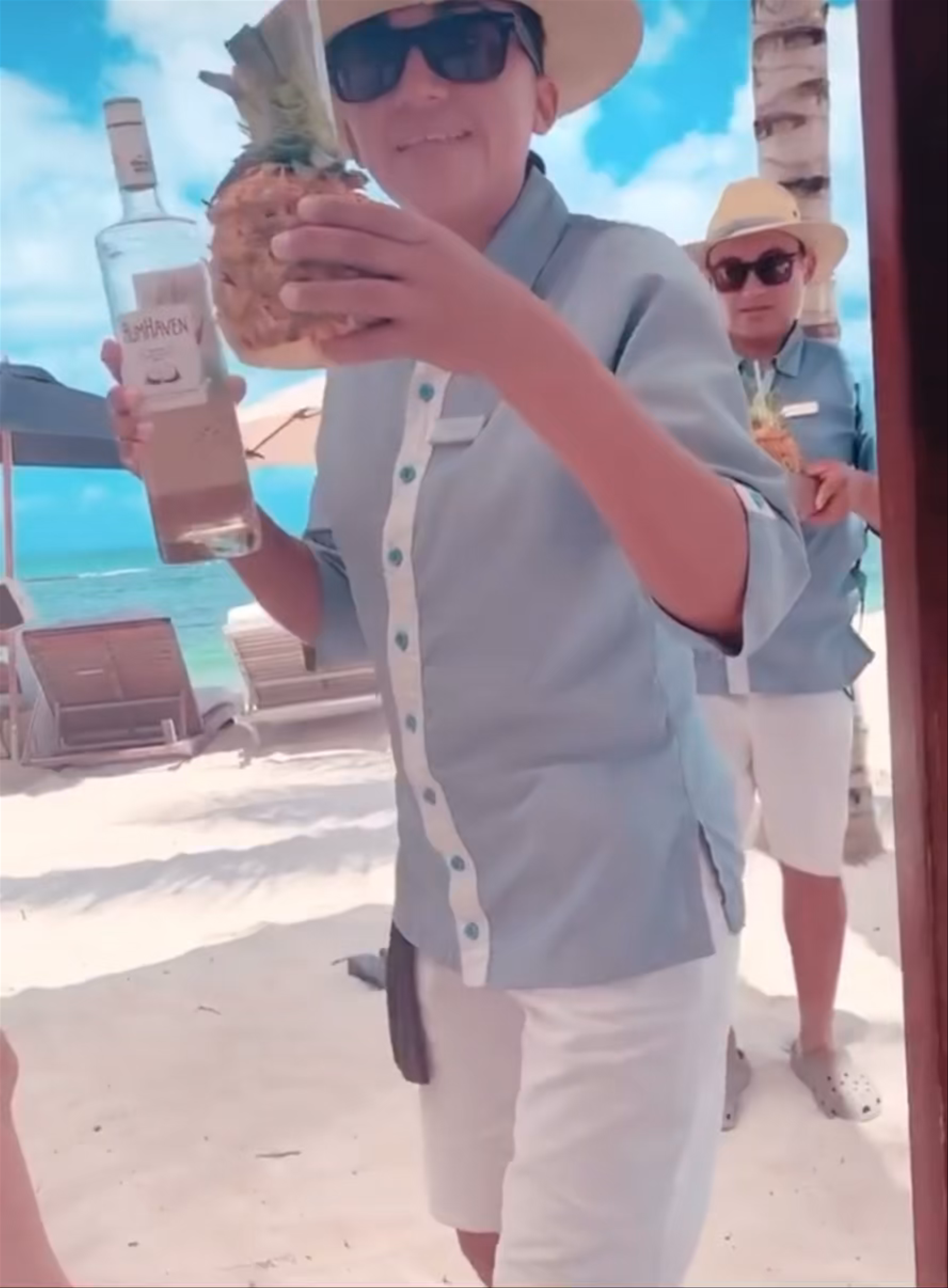 Tropical Beach Vibes and Fresh Pineapple Cocktails in Riviera Maya