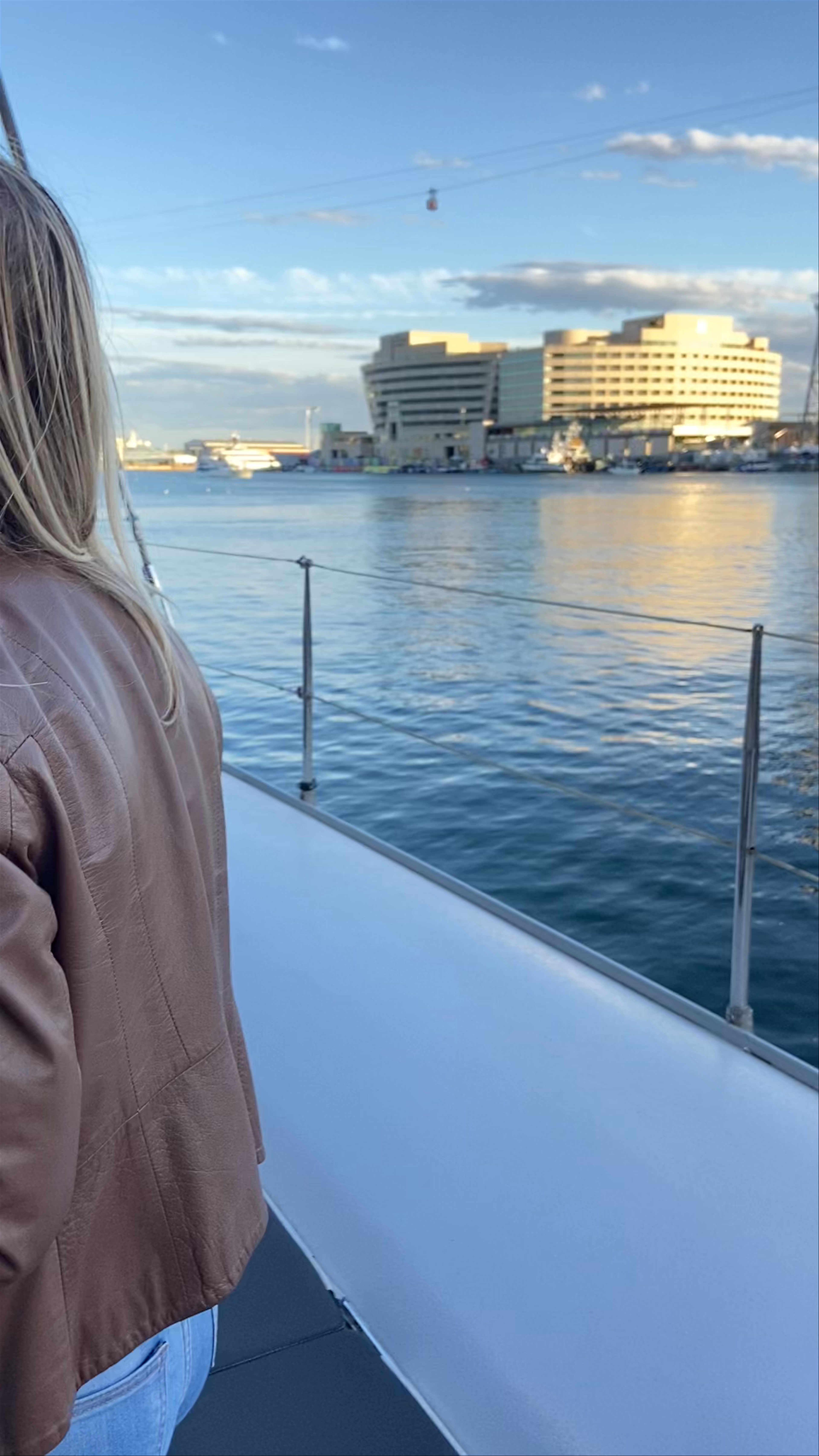 Catamaran Orsom Sunset Cruise in Barcelona Harbor