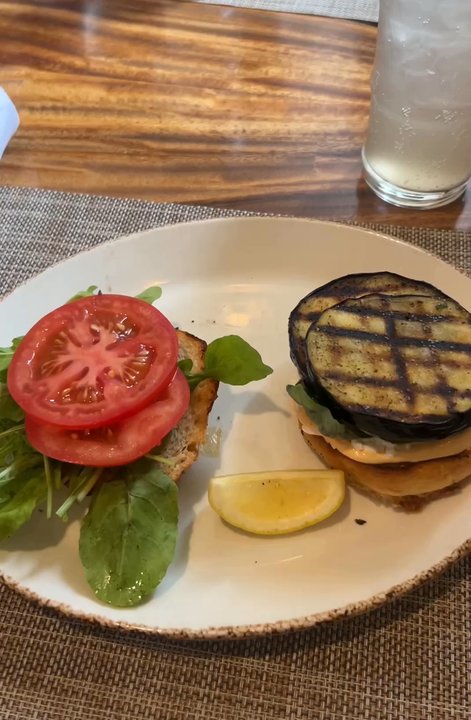 Merriman's - Herb grilled eggplant sandwich, Fish Tacos, Merrimans Smash burgers, fresh catch of the day (with seasonal vegetables) - Hawaiian Near Me - Kamuela, Hawaii