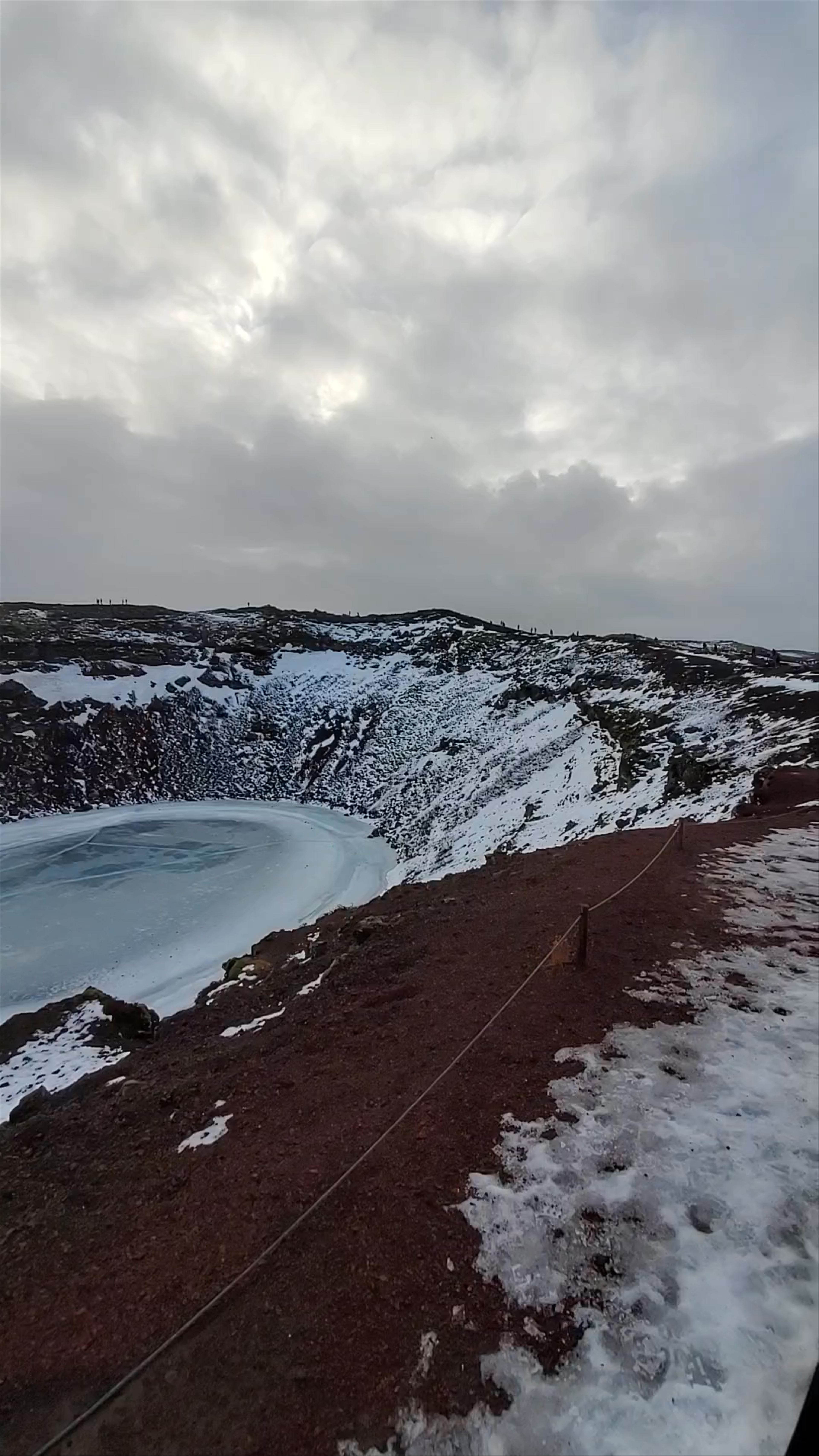 Kerid Crater: Winter Wonders in Iceland's Volcanic Heart