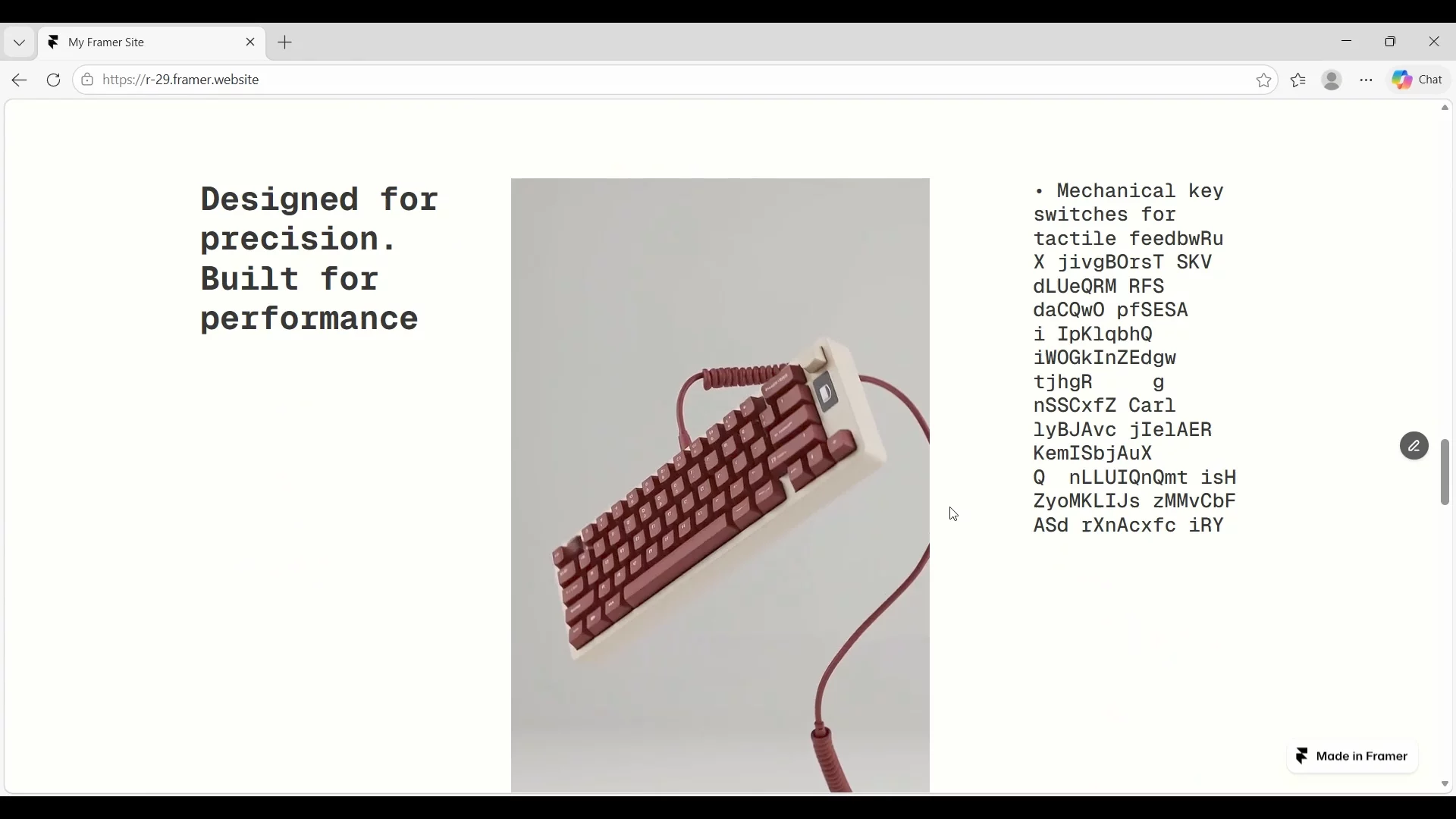 Just Built A custom site with a 3d integrated element in between for a keyboard company named R-29 // . I am kind of looking for work at the moment if someone needs a assistant or junior designer on their teams please contact me at : rajthecreator0@gmail.com.