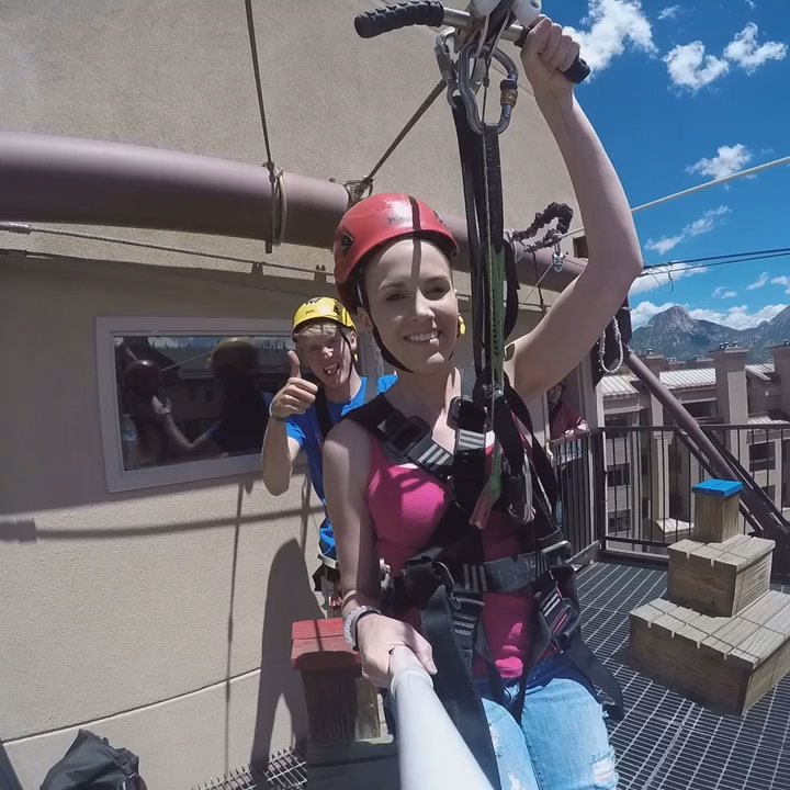 Durango Mountain Resort - My beautiful babe riding the Zip Line! - Tours Near Me - Durango, Colorado