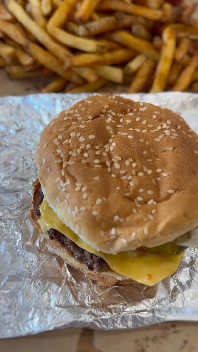Five Guys - Our burgers and fries. Did I mention you can add however many condiments you like FREE OF CHARGE! - Burgers Near Me - Winston-Salem, North Carolina