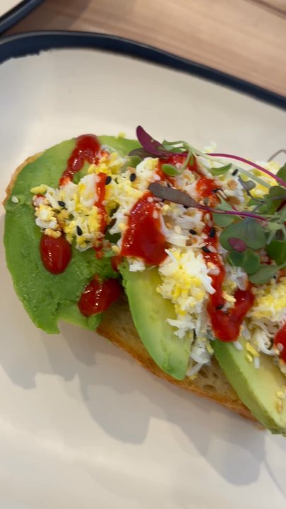 Bread Love Bakery & Cafe - Egg avocado toast with Sriracha - Bakeries Near Me - Adelanto, California