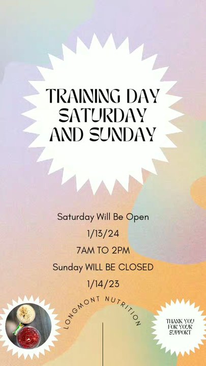 Longmont Nutrition - ‼ Important For All My Extraordinary Coustomer ‼  Saturday 7am to 2pm   Sunday Closing ALL Day.   Stop In And Get You Tea Kit - Juice Bars & Smoothies Near Me - Longmont, Colorado