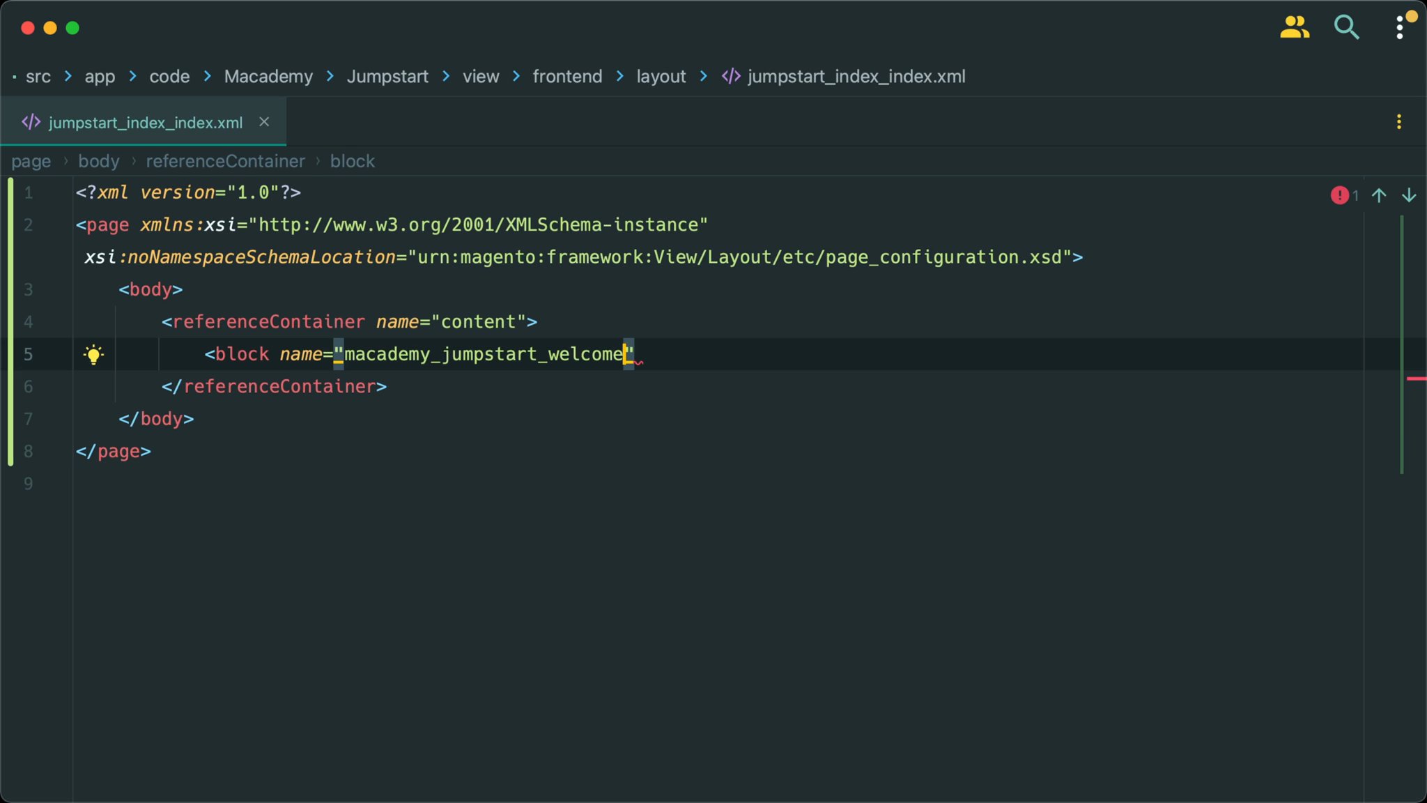Display a template in a block in Magento
