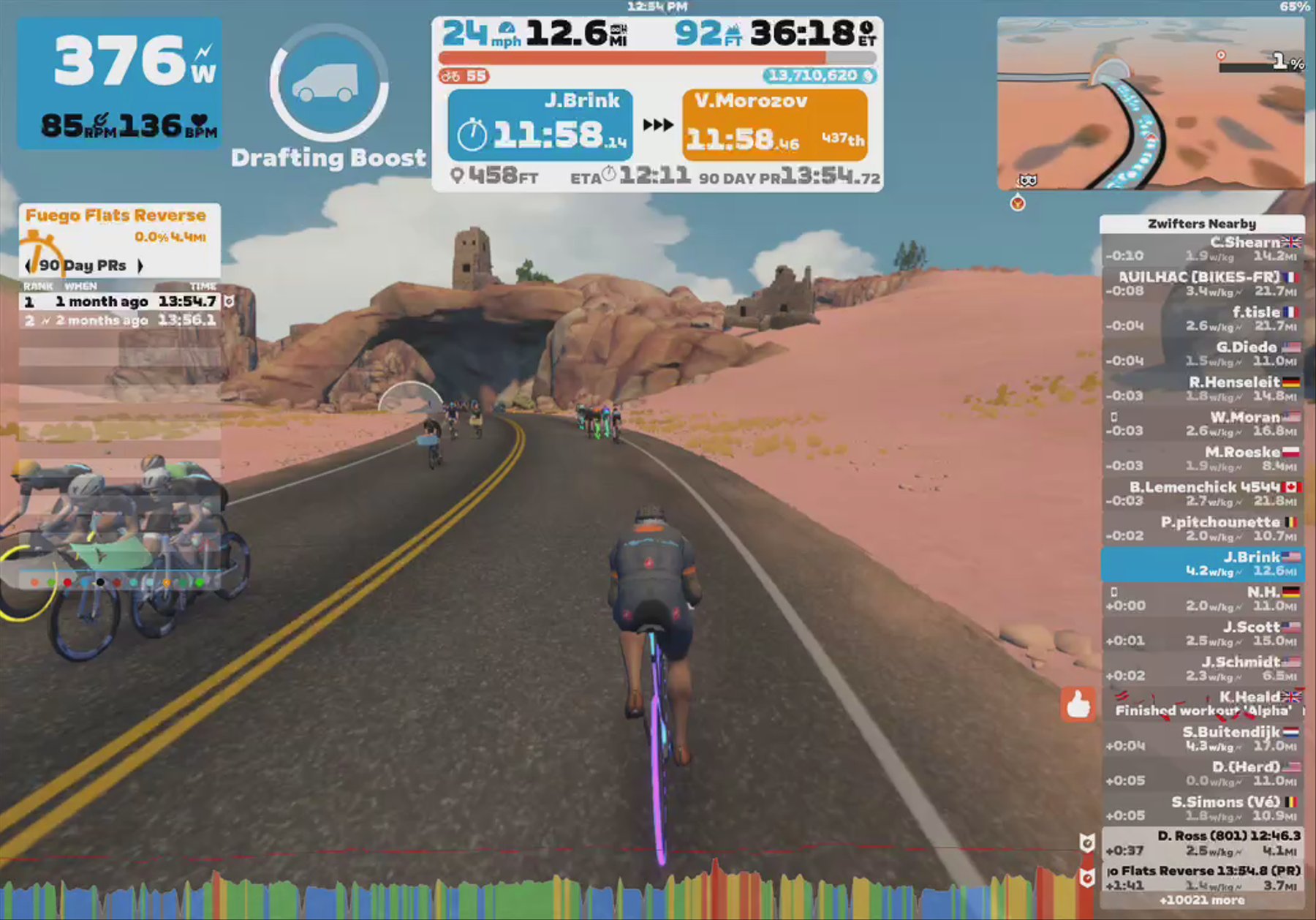 Zwift - Pacer Group Ride: Tempus Fugit in Watopia with Miguel