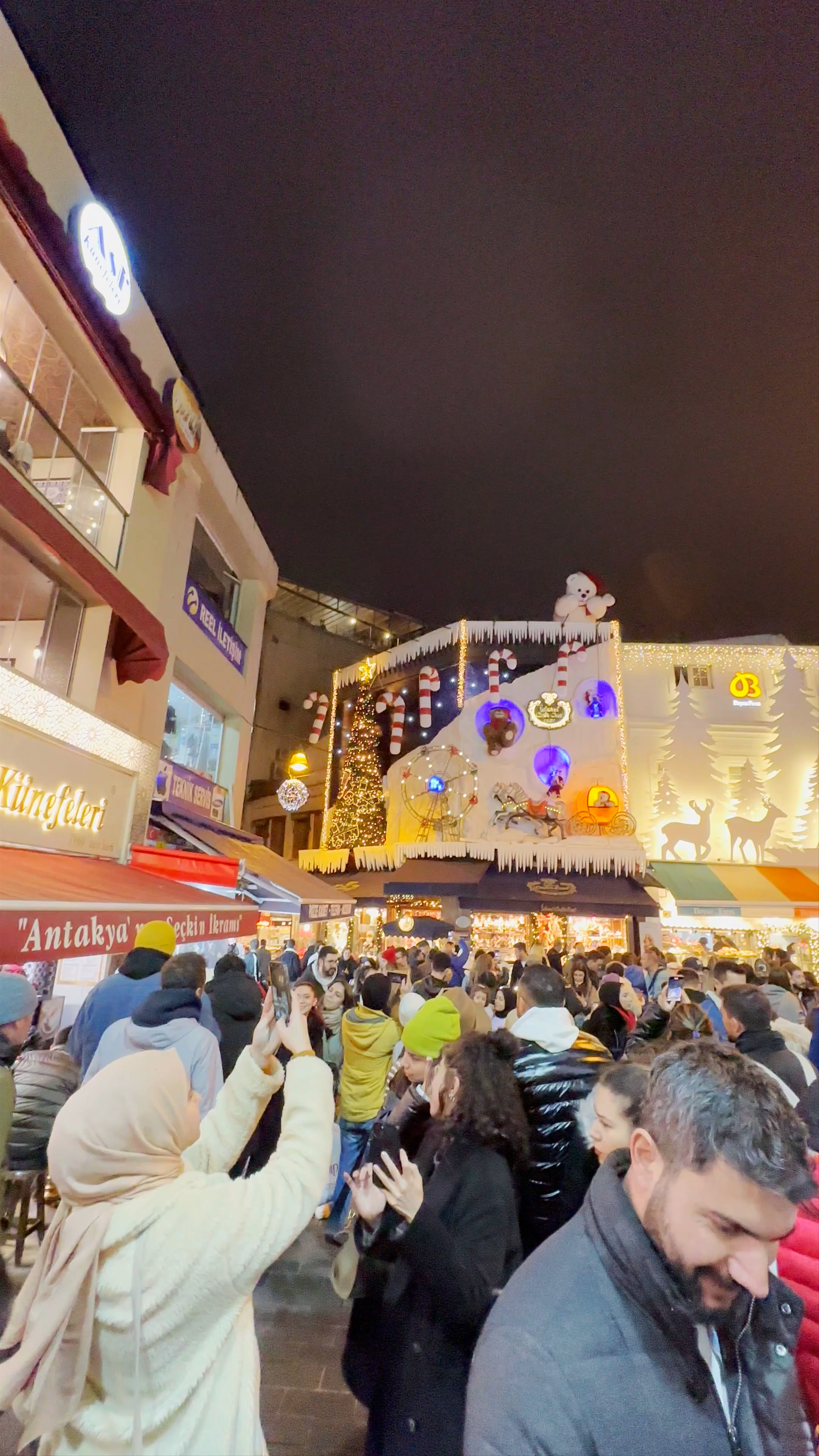 Festive Night Crowd in Caferağa, Kadıköy, İstanbul