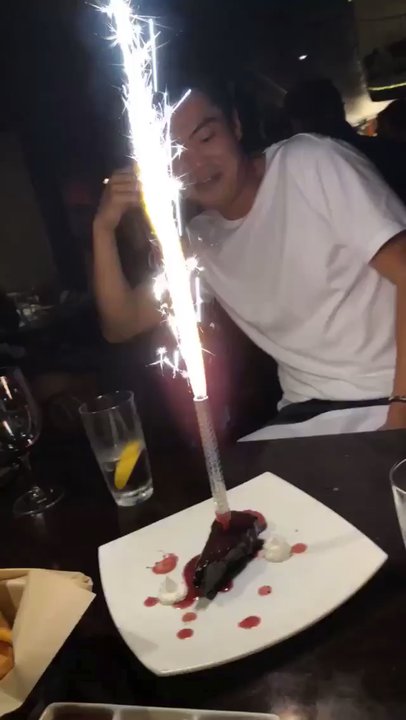 Flame Steakhouse - The cool looking sparkler candle!!! - Steakhouses Near Me - Springfield, Missouri
