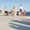 The sea organ! As waves come by, they push air, playing an aimless tune.