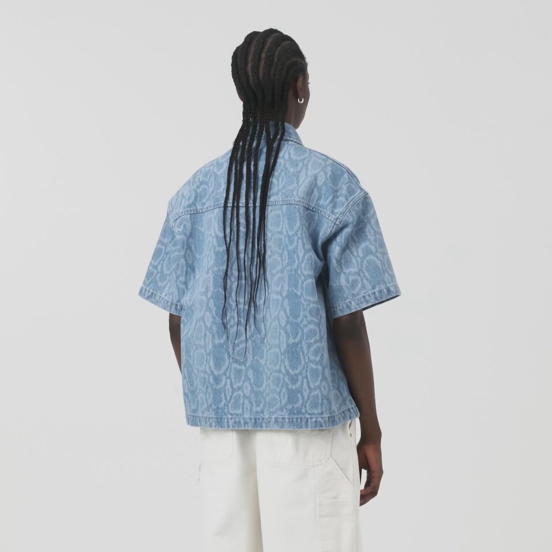 Model wearing a Carhartt WIP Women's Snake Shirt
