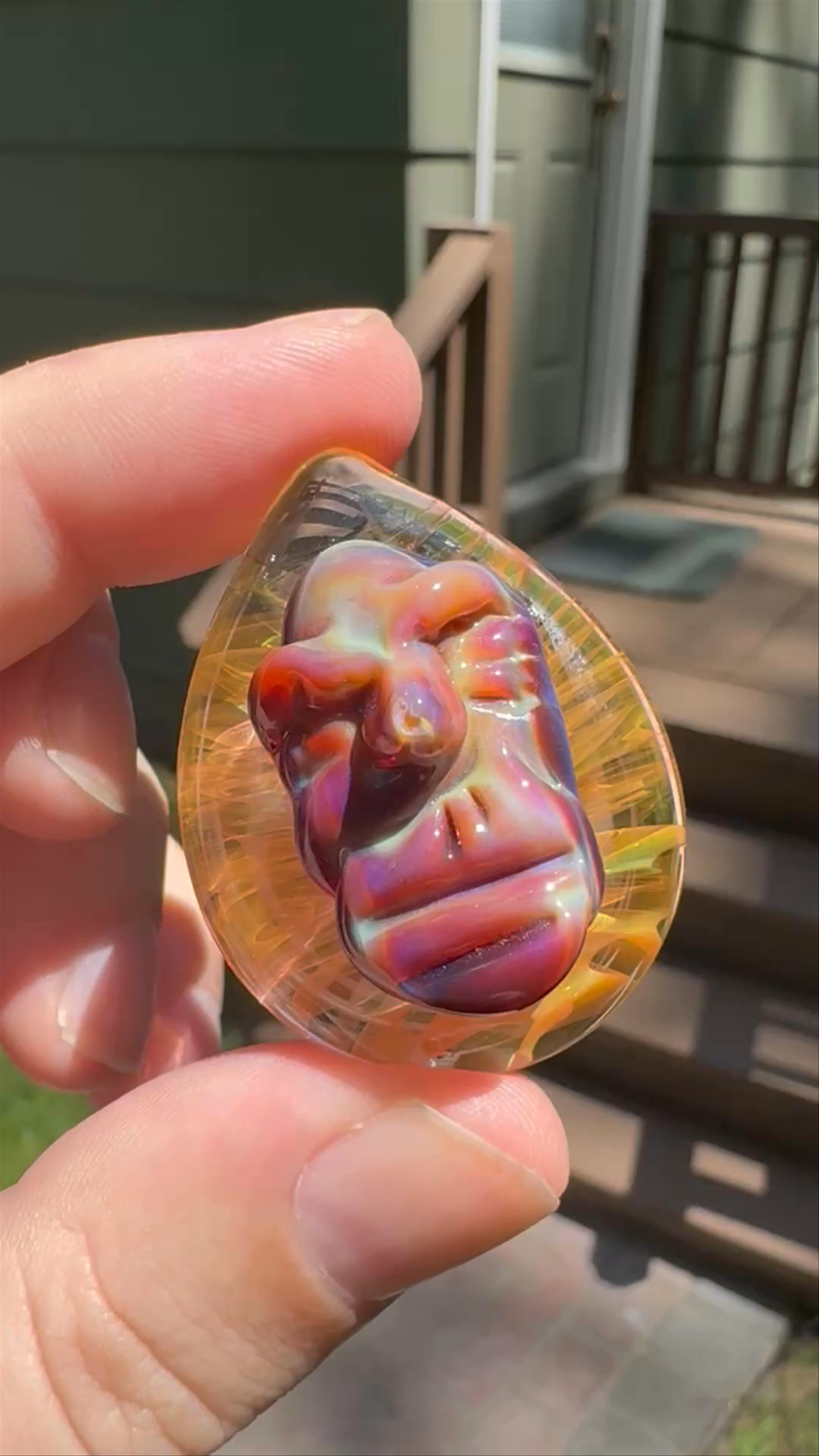 Preview pic of Collab fume face pocket stone with Blockaye_glass
