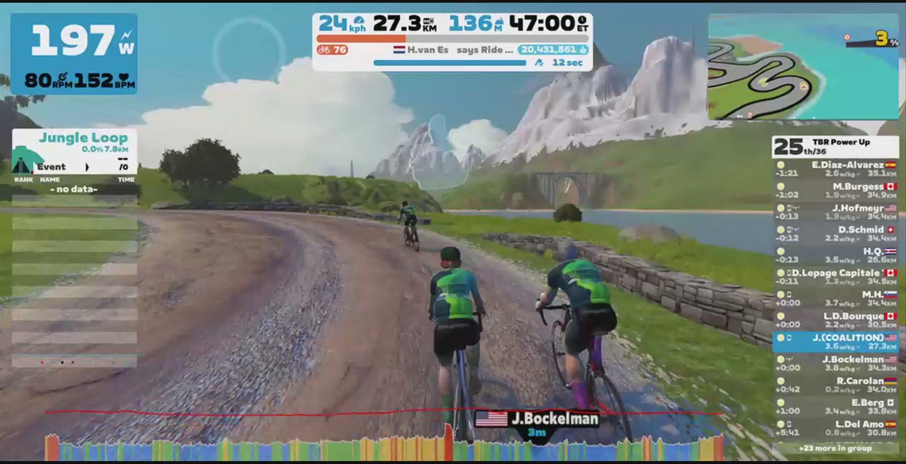 Zwift - Group Ride: TBR Power Up (D) on The Magnificent 8 in Watopia