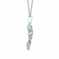 Dolphin And Baby Necklace  in sterling silver