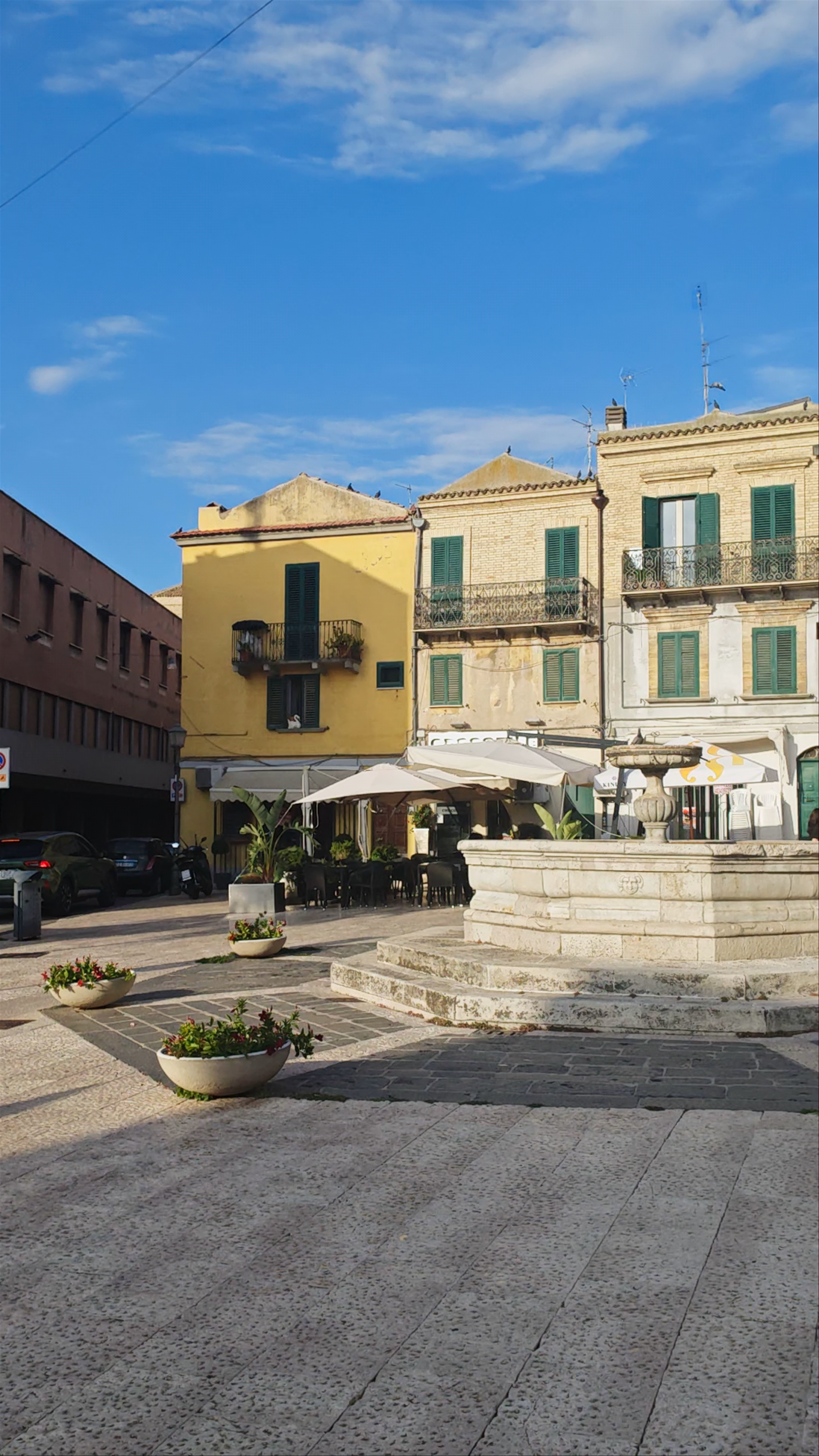 Sunlit Afternoon at Fontana Gabriele Rossetti in Vasto, Italy