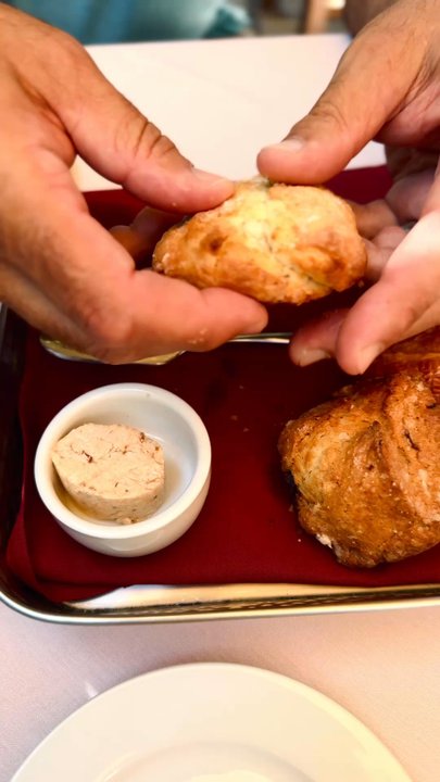 Farm House - Love this little mini buttery croissant set. So delicious ! - New American Near Me - Belmont, California