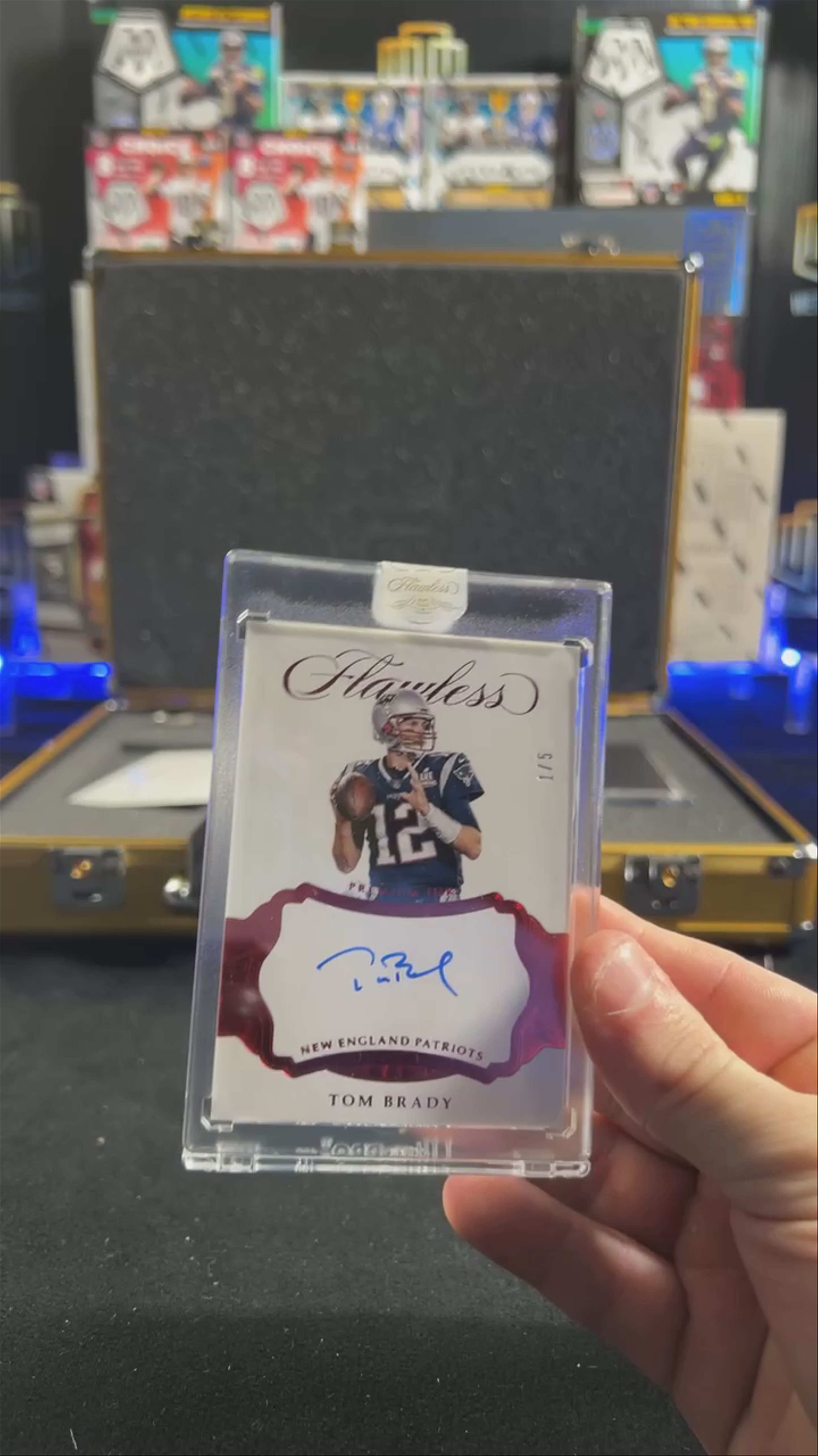Tom Brady auto on card