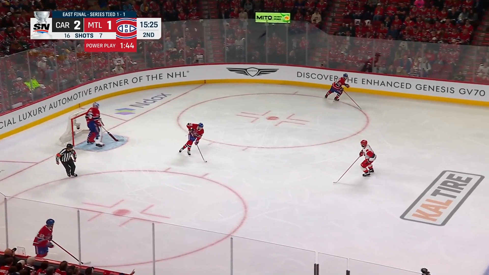 Hutson Power-Play Goal Ties It 2-2 in Game 3 · May 25, 2026
