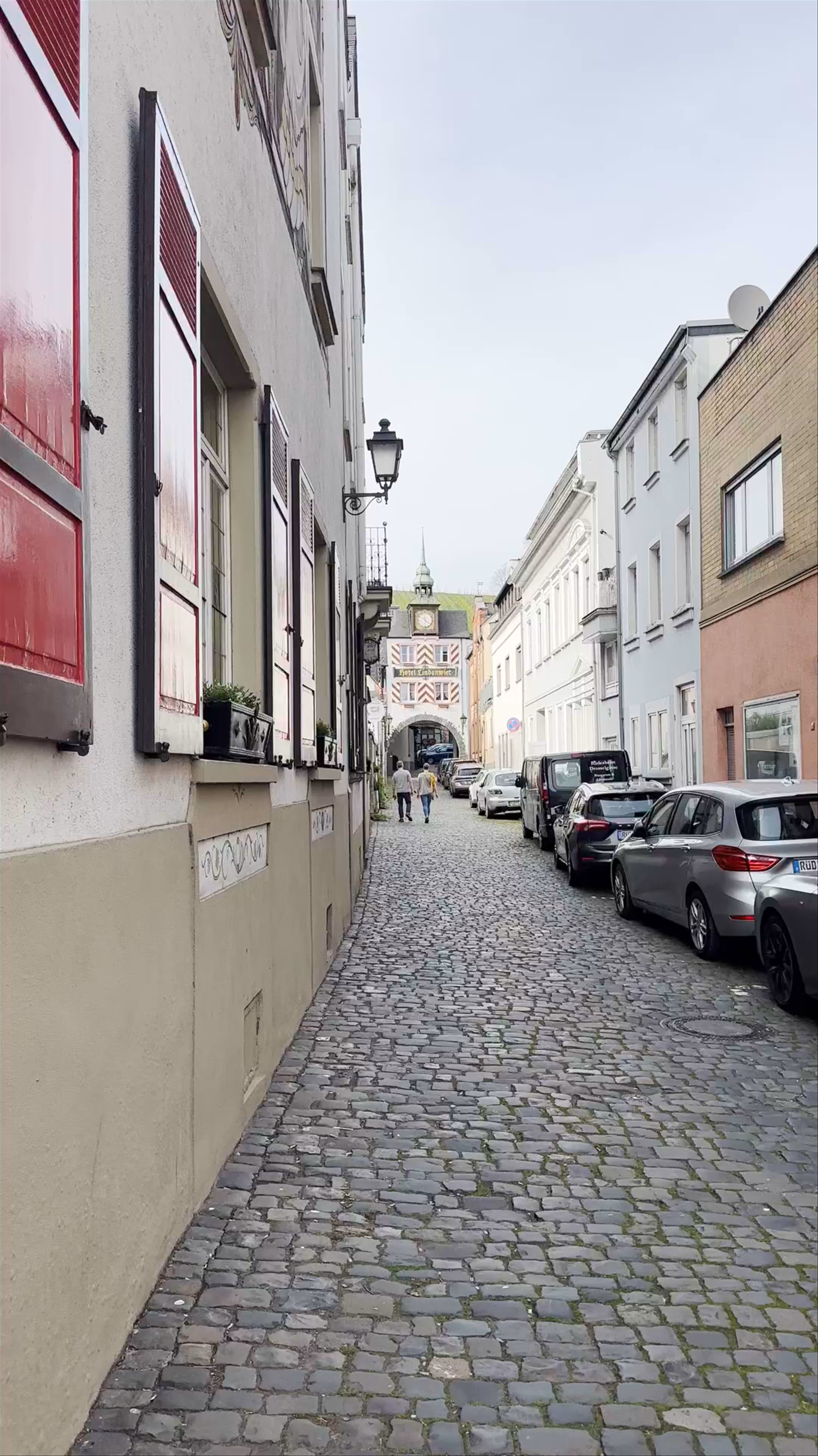 Charming Cobblestone Street in Rüdesheim am Rhein, Germany