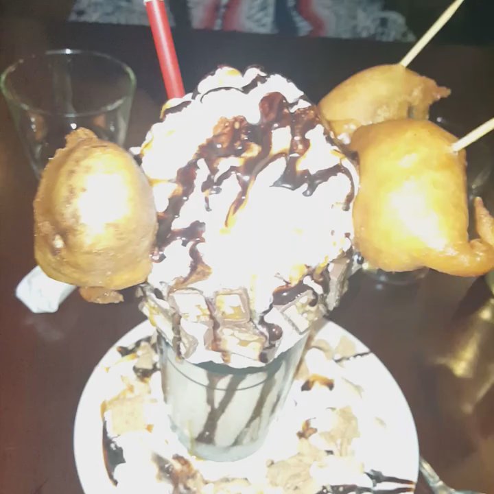Boston Burger - Somerville - So massive. It came with fried oreo and deep fried snickers. Yum! - Burgers Near Me - Somerville, Massachusetts