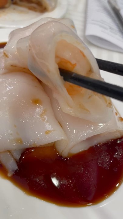 Full House Seafood Restaurant - my second favorite: Shrimp Rice Paper Roll - Dim Sum Near Me - Arcadia, California