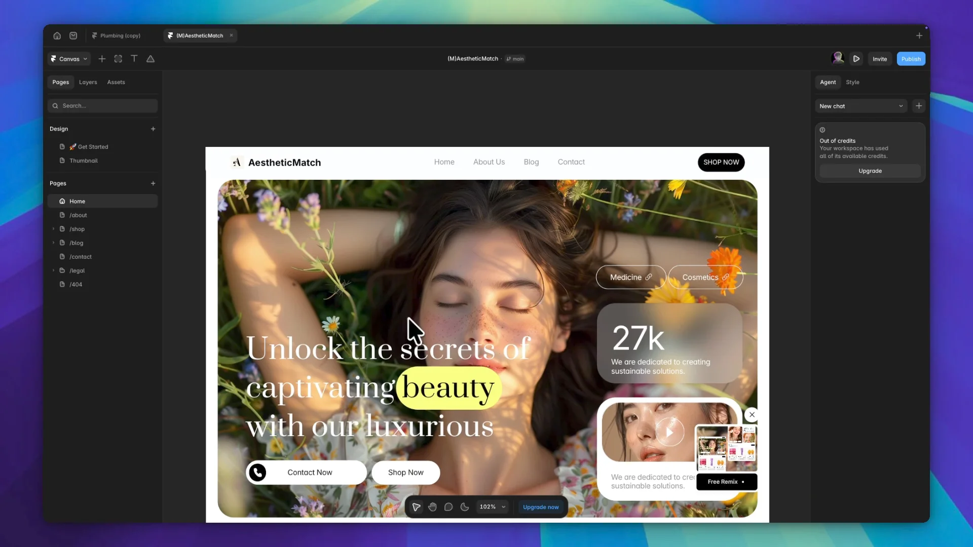 🚀 Get Full Template Guidance on Getting Started: Design Page on Aestheticmatch, my free Framer beauty Template ✨Get It Here For Free: Click Me