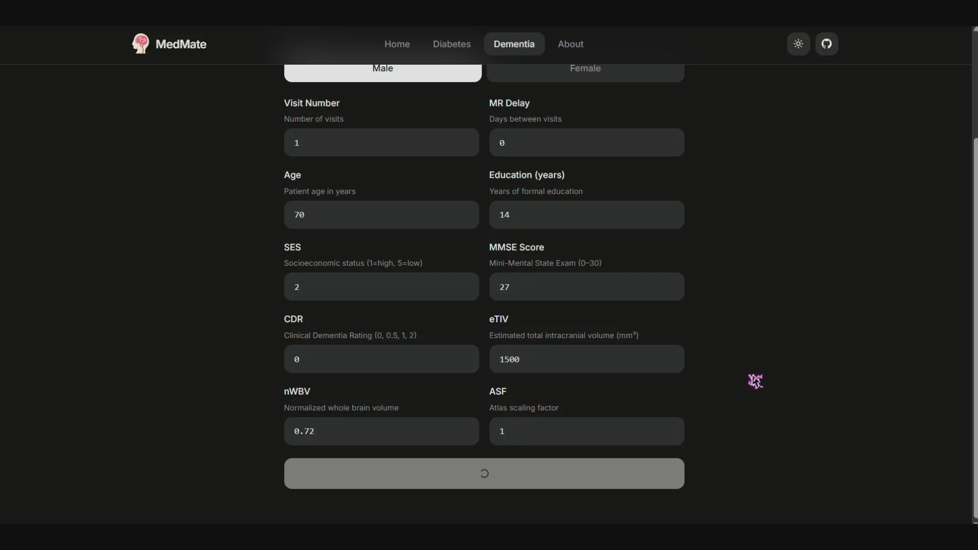 MedMate_ML - Dementia and Diabetes detection image 1