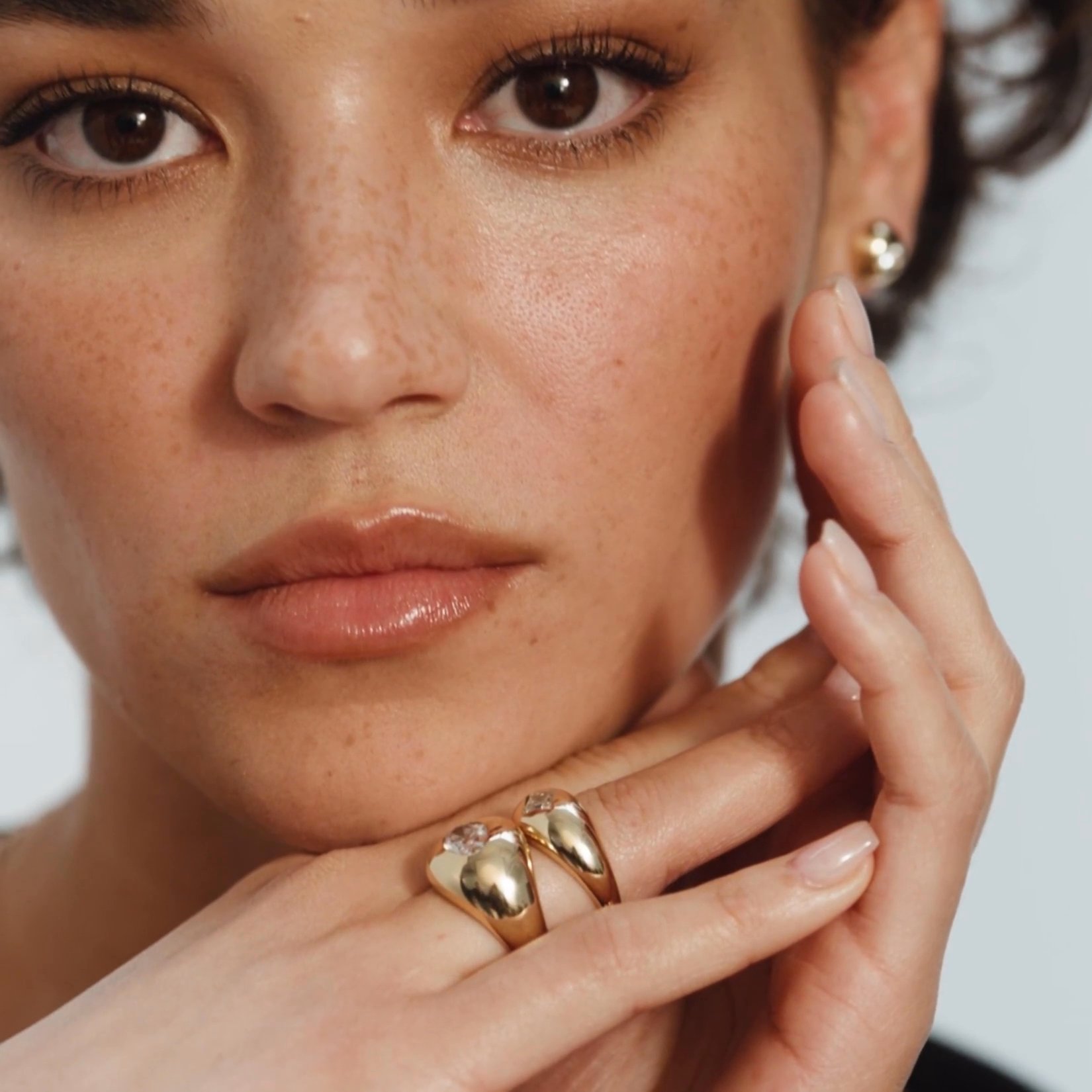 Dome Band | Hexagon | 14k | White Gold