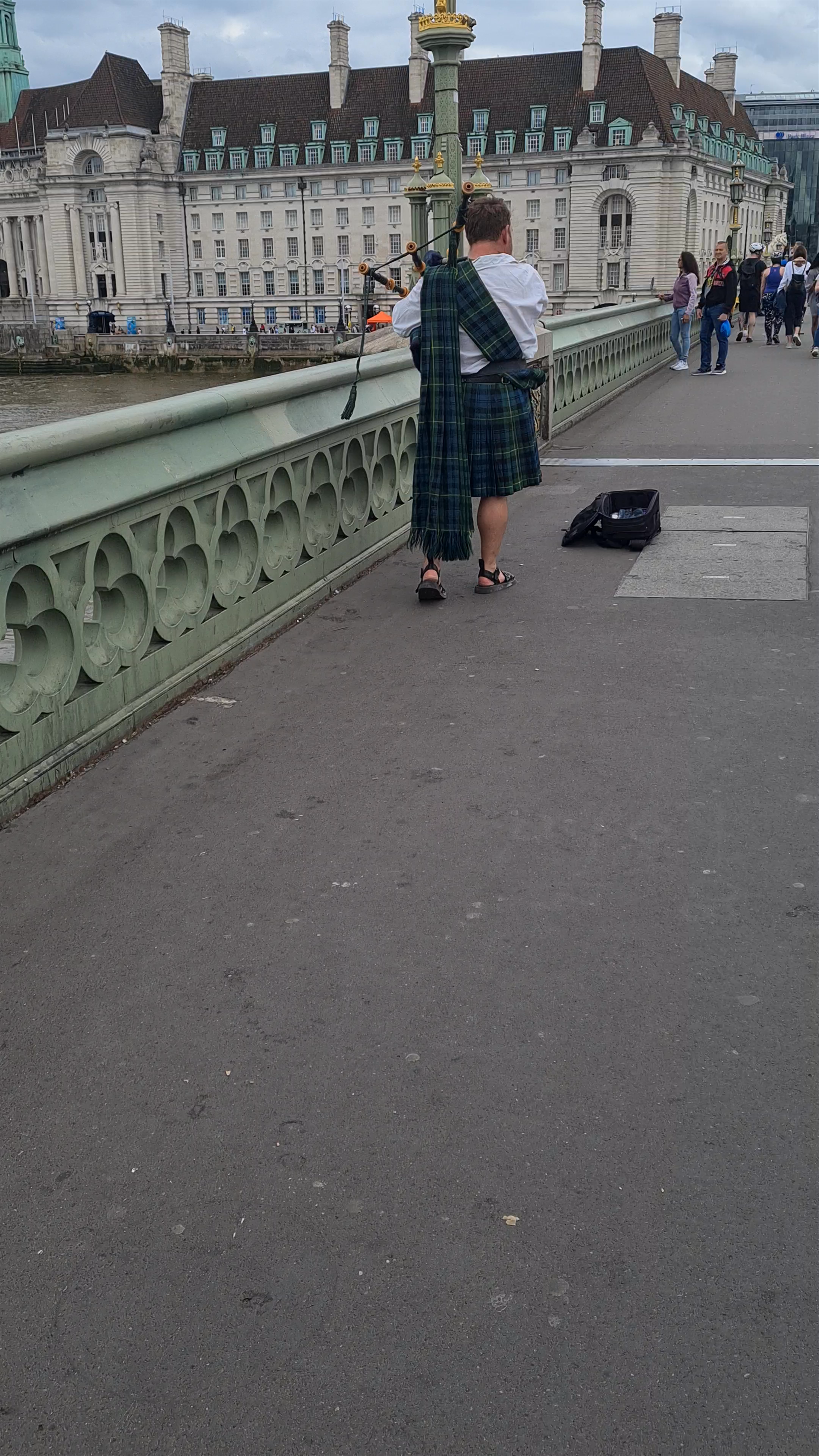 Lively Summer Afternoon on Westminster Bridge, London