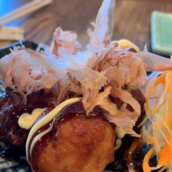 Somi Sushi - Takoyaki with dancing Bonita flakes. Beautiful AND delicious! - Japanese Near Me - Matthews, North Carolina