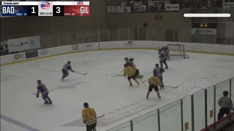 Elijah Gilbertson - Hit vs Badland Sabres