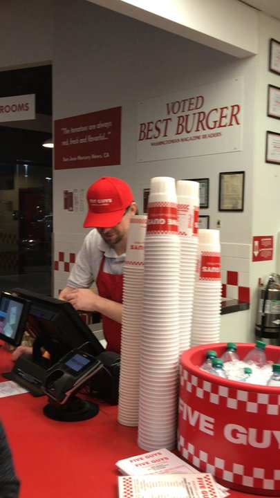 Five Guys - Video tour of 5 Guys Hamburger. - Burgers Near Me - Elk Grove, California