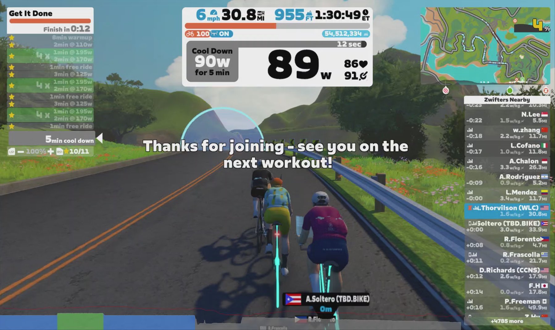 Zwift - Aerobic Builds on Flat Route in Watopia