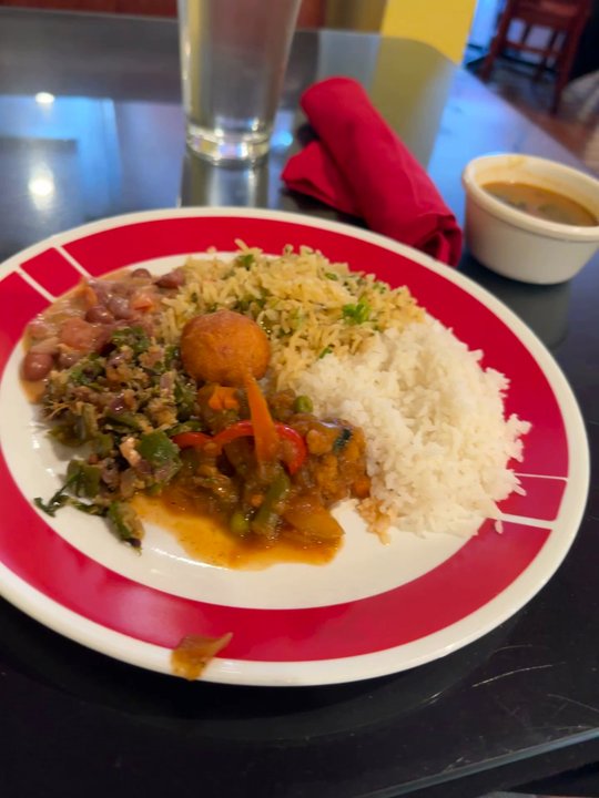Curry Bliss - First plate, only enjoy the rice and soup - Indian Near Me - Richardson, Texas